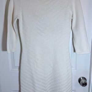 Elegant Cream Knit Dress